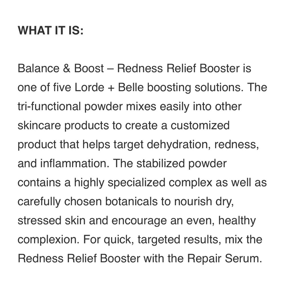 NEW Lorde + Belle Redness Relief Booster - Picture 3 of 5